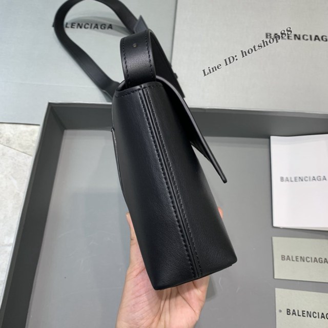 Balenciaga巴黎世家專櫃爆款小號平紋黑色黑扣Hourglass沙漏包 fyj1823